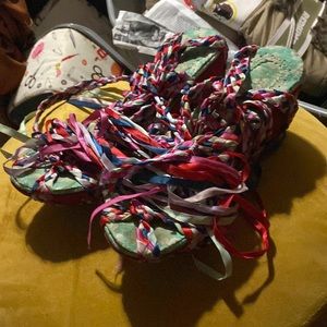 RARE IRREGULAR CHOICE PLATFORM SANDALS